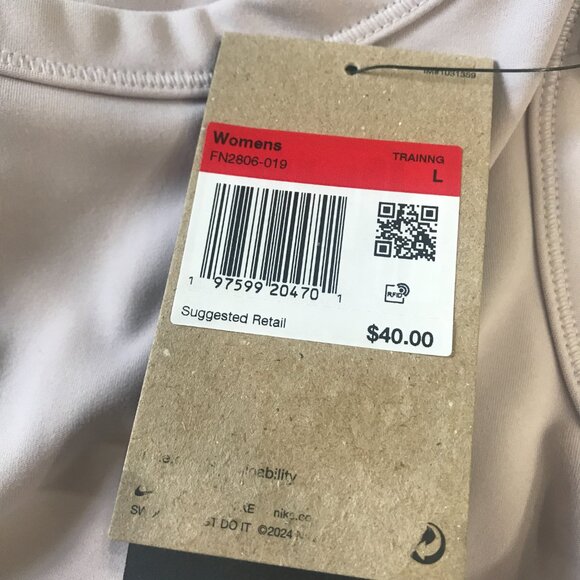Nike Women's One Fitted Dir-FIT Cropped Tank Top in Light Purple size L NWT - Picture 5 of 5